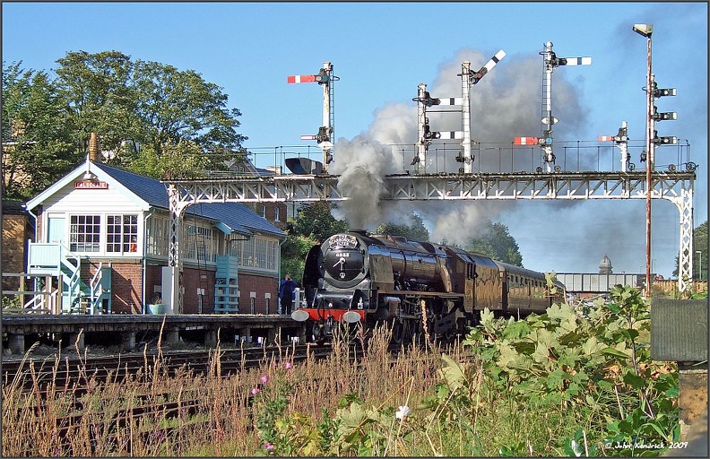 Duchess of Sutherland departing Scarborough August 2009