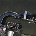 The Woolwich Ferry from above (1980s)