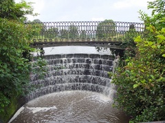 The Iron Bridge and Waterfall - Ripley Castle
