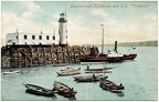 Scarborough Lighthouse and S.S. 'Cambria'