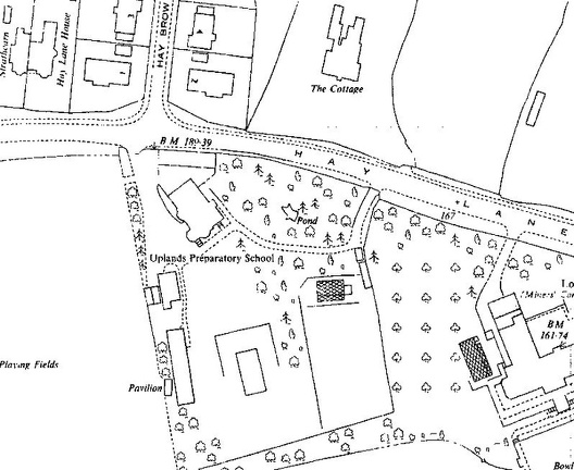 Uplands School, Scalby 1964 OS Map.jpg
