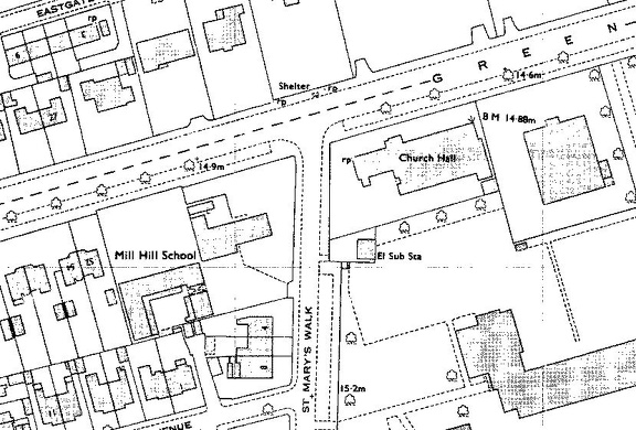 Mill Hill School, Middlesbrough OS map 1960s.jpg