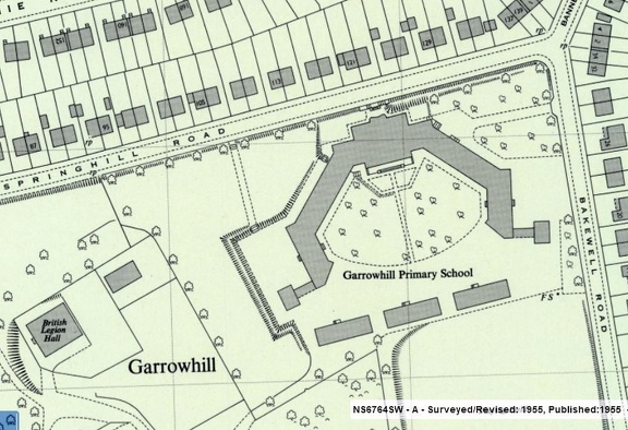 Garrowhill Primary School (Baillieston) OS 1955.jpg